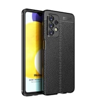 Microsonic Samsung Galaxy A23 Kılıf Deri Dokulu Silikon Siyah