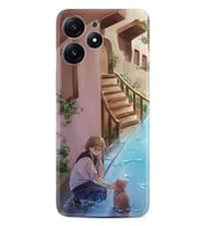 Xiaomi Poco M6 Pro 5G Kılıf Desenli Silikon Platinium Series Cat And Girl 1808