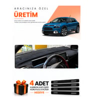 CITROEN CACTUS (2018-2020) Uyumlu Torpido Koruma Örtüsü Oto Kılıfı - Siyah