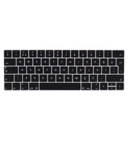 Apple Macbook Pro 13' Touch Bar A1706 Q Klavye Koruyucu Silikon Ped (Siyah)