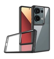 Xiaomi Redmi Note 13 Pro 4G Kılıf Flora Buton,Kenar Çevresi Renkli Kılıf (Siyah)