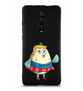 Xiaomi Mi 9T Soft Premier Kapak Bayan Puff Tasarımlı Silikon Kılıf - Siyah (Şeffaf)