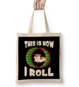 Cute & Funny This Is How I Roll Bowling Ball Pun Bez Çanta Uzun Saplı