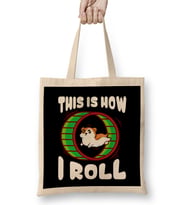 Cute & Funny This Is How I Roll Bowling Ball Pun Bez Çanta Uzun Saplı