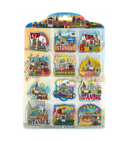 İstanbul Temalı Silikon Buzdolapı Süsü Magnet 12'Li Set