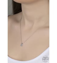 Union Swarovski Zirconia Kadın Damla Montür Gümüş Kolye