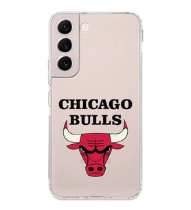 Samsung Galaxy S22 Uyumlu Kamera Korumalı Kapak Chicago Bulls Tasarımlı  Şeffaf  Kılıf