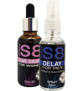 Stımul8 (S8) Erkeğe DELAY30 Mlsprey + Kadına Ekstradestek Özel Uyarıcıdamıa 30 ml