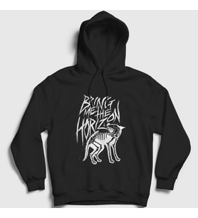 Presmono Unisex Siyah Wolf Bring Me The Horizon Kapüşonlu Sweatshirt 21587tt