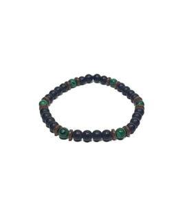 JTSS26BLK1740 SENTETİK MALAHİT ONYX VE HEMATİT DOĞALTAŞ JANTİ BİLEKLİK