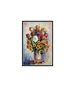 Çiçek Tasarımlı 20x30 Cm Retro Ahşap Poster