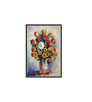 Çiçek Tasarımlı 20x30 Cm Retro Ahşap Poster
