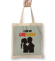 I Love My Wife Gift Bez Çanta Uzun Saplı