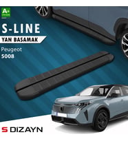 S-Dizayn Peugeot 5008 3 Elektrikli S-Line Siyah Yan Basamak 203 Cm 2024 Üzeri A+ Kalite