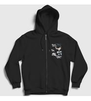 Presmono Unisex Siyah Poster Anime Kuroshitsuji Fermuarlı Kapüşonlu Sweatshirt 131450tt