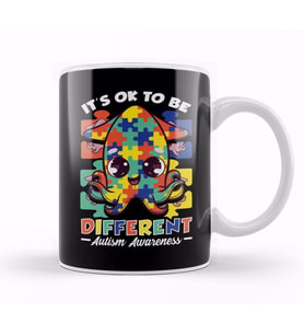 It s OK To Be Different Autism Awareness Puzzle Kupa Bardak Porselen