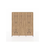 Arges Gardrop 12 Raflı 4 Çekmeceli 2 Askılı 220x30x243 Çam-Çam