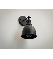 RİOLİGHT RETRO 1,RUSTİK,VİNTAGE SİYAH MAFSALLI HAREKETLİ BAŞLIK 1XE27 DUYLU METAL DUVAR APLİK