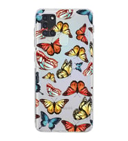 PrintiFy Samsung Galaxy A21S ile Uyumlu Water Color 2  Kamera Korumalı Şeffaf  Kılıf