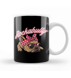 Rockabilly Bulldog Kupa Bardak Porselen