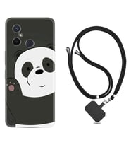 Xiaomi Redmi 12C Kılıf Silikon Boyun Askılı İpli Desenli Silikon Hello Panda 1709
