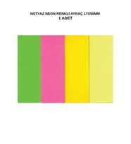 Neon Renkli Kağıt Ayraç 17x50 mm 4 Renk – Yapışkan Not Kağıdı 1 Adet