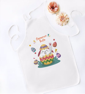 BK Gift Kişiye Özel Paskalya Bayramı Beyaz Mutfak Önlüğü-15