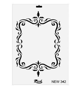Rich New Seri N-342 Stencil 35x25 cm