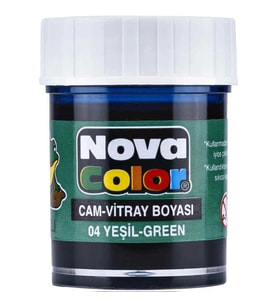 NOVA COLOR YEŞİL 30 CC ŞİŞE SU BAZLI CAM BOYASI