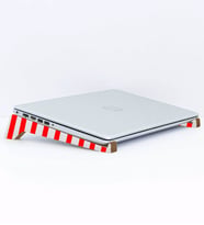 BK Gift Taşınabilir Ahşap Kırmızı Beyaz Notebook Laptop Standı