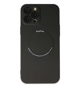 iPhone 12 Pro Kılıf Jack Magneticsafe Lens Silikon - Siyah