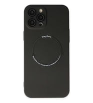 iPhone 12 Pro Kılıf Jack Magneticsafe Lens Silikon - Siyah