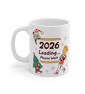2026 Loading... Christmas Coffee Mug  - Komik Hediye Kupa  Ofis Arkadaşına Harika Hediye