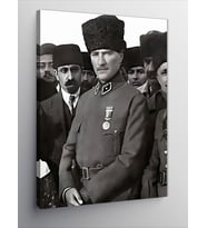 Kanvas Tablo Siyah Beyaz Atatürk