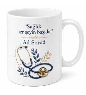 İsim ve Meslek Yazılı Baskılı Kupa Bardak Hediye Kişiye Özel Tasarım