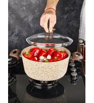 Falez Creamy Granit 22 cm Derin Tencere - CRE 3019