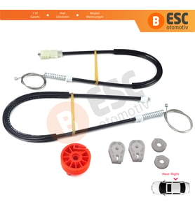 Citroen C3 Pluriel MK1 Cabrio 2003-2010 9643071180 İçin Elektrikli Arka Sağ Cam Kriko Tamir Seti