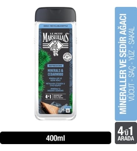 Le Petit Marseillais Duş Jeli For Men Mineral ve Sedir Ağacı 400 ml
