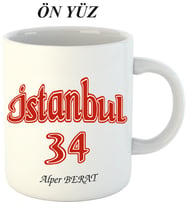 Kişiye Özel Hediyelik İstanbul 34 Kupa Bardak