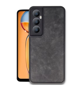 Realme C65 Kılıf Aras Deri Kapak - Siyah