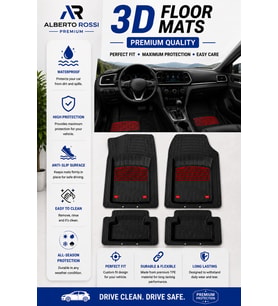 GAC E8 Premium 3D Kauçuk Paspas Joker Kırmızı