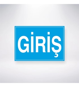 Giriş  21x35 Arkası Yapışkanlı Levha