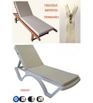DOGANT İMPERTEX KUMAŞ FERMUARLI 2 ADET  SEZLONG MIDERİ