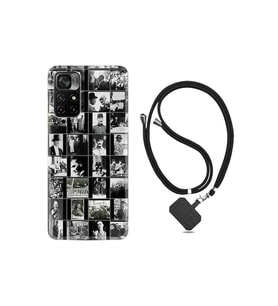Xiaomi Poco X4 Pro Kılıf Ipli Boyun Askılı Desenli Silikon Atatürk Kolaj 1330