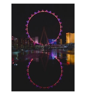 Las Vegas High Roller Tablo Ahşap Poster Dekoratif