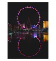 Las Vegas High Roller Tablo Ahşap Poster Dekoratif