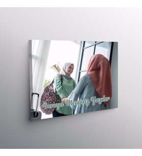 Arkadaşa Hediye Mesajlı Fotoğraflı Full Hd Kanvas Tablo