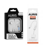 AURİS LİGHTNİNG KULAKLIK + ŞARJ & SES ADAPTÖRÜ (Beyaz)