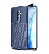 Oppo Reno 10X Zoom Karbon Desenli Negro Silikon Kılıf (Lacivert)
