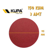 Kupa Yuvarlak Cırt Zımpara 115 mm - P150 Kum - 3 Adet